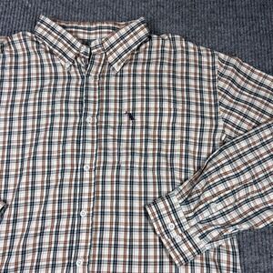 Local Boy Outfitters Shirt Men's XL Long Sleeve Plaid Button Down Brown White